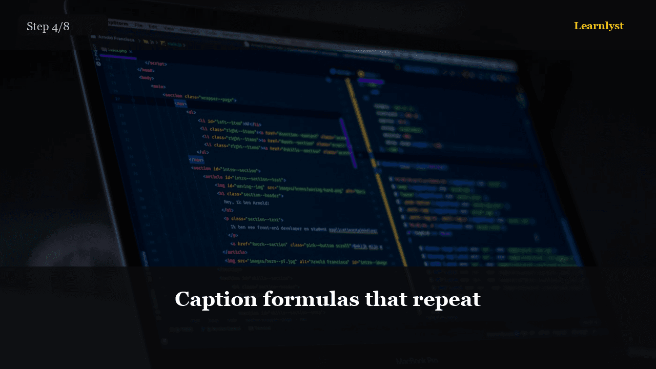 Caption formulas that repeat — Tech & Internet tip photo
