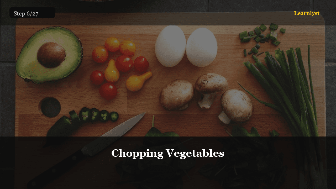 Cut vegetables uniform size