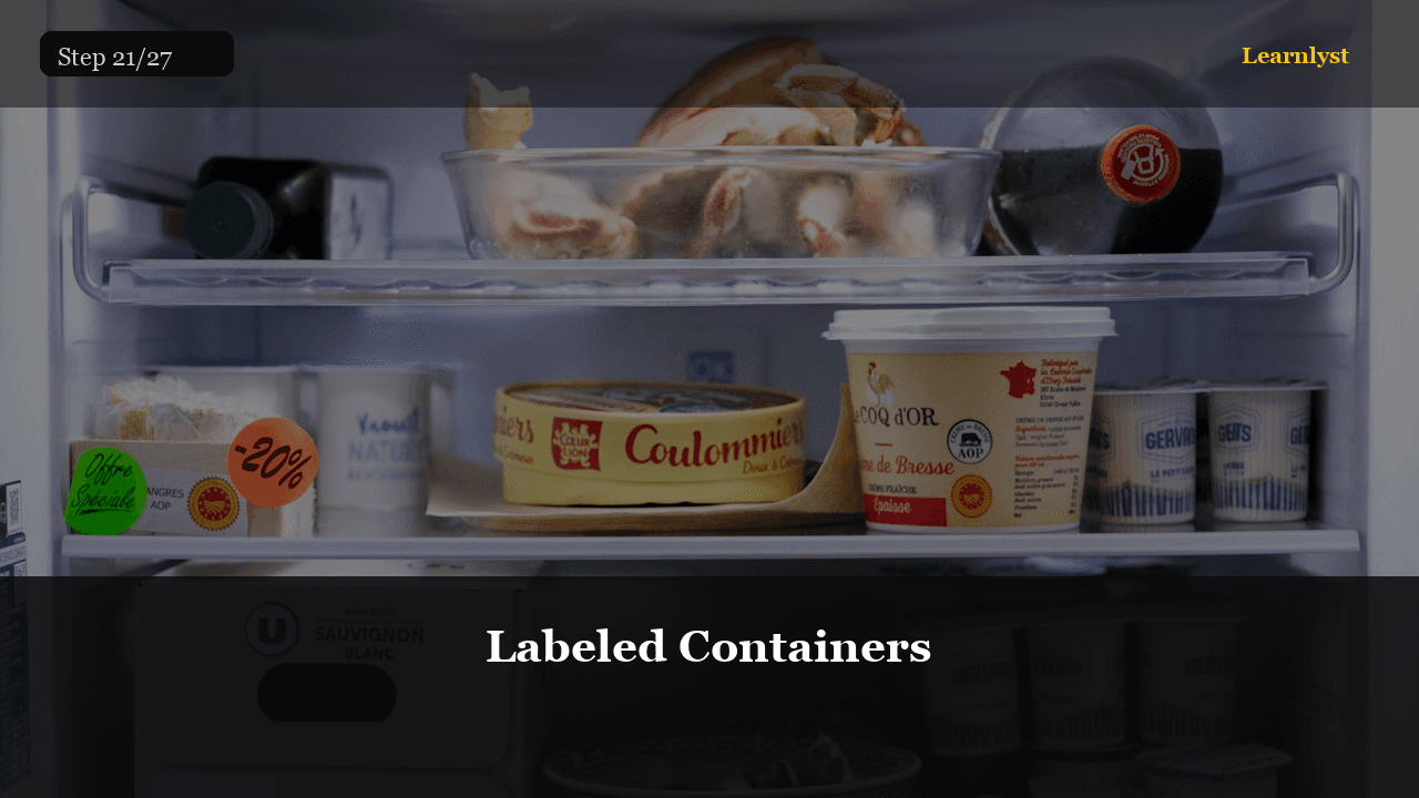 Label with day and protein — Food & Cooking tip photo