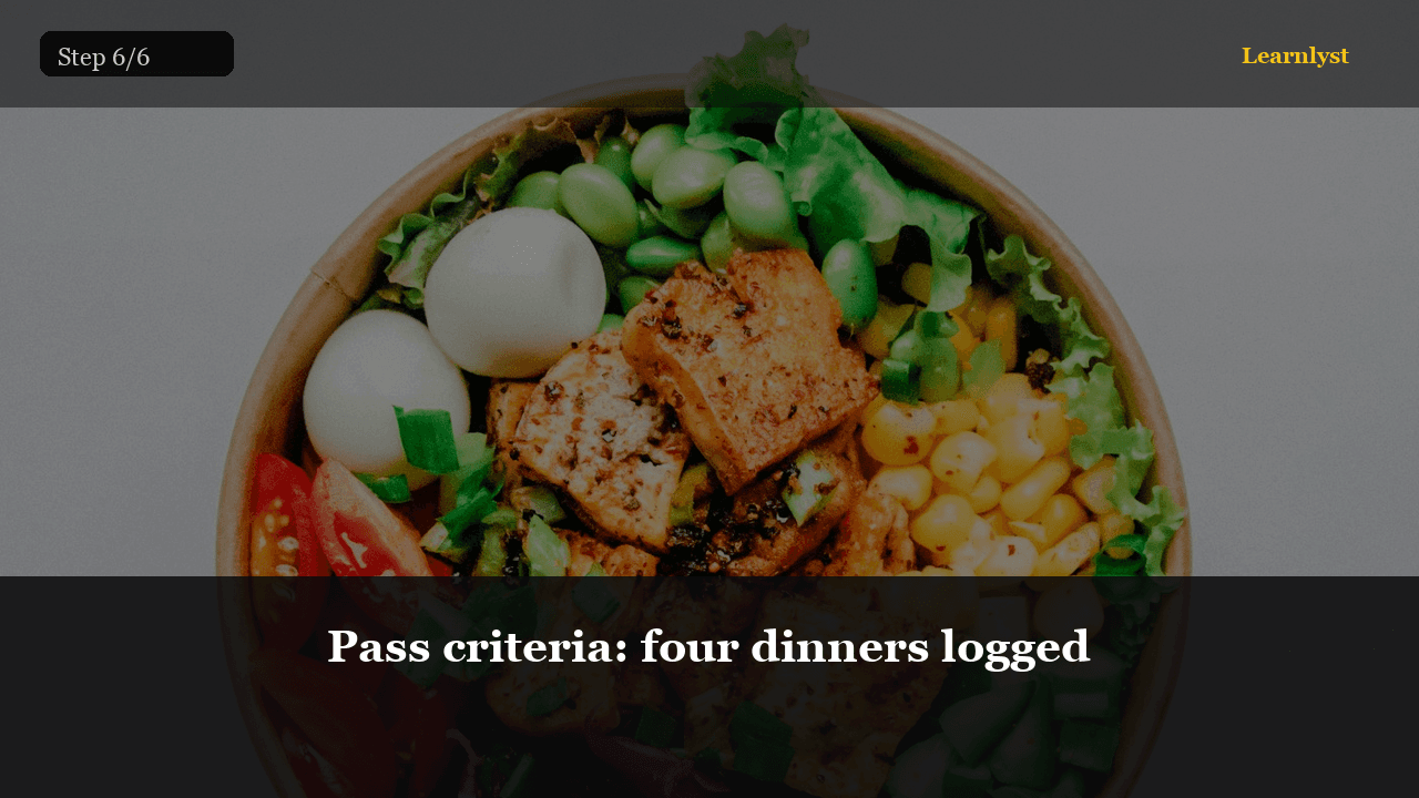 Pass criteria: four dinners logged — step 6 photo from Air Fryer Weeknight Dinners for Two