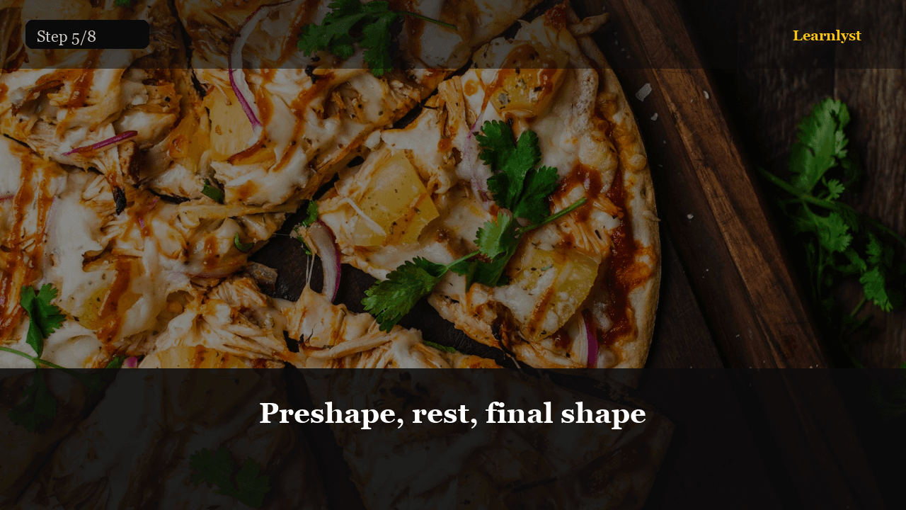 Preshape, rest, final shape