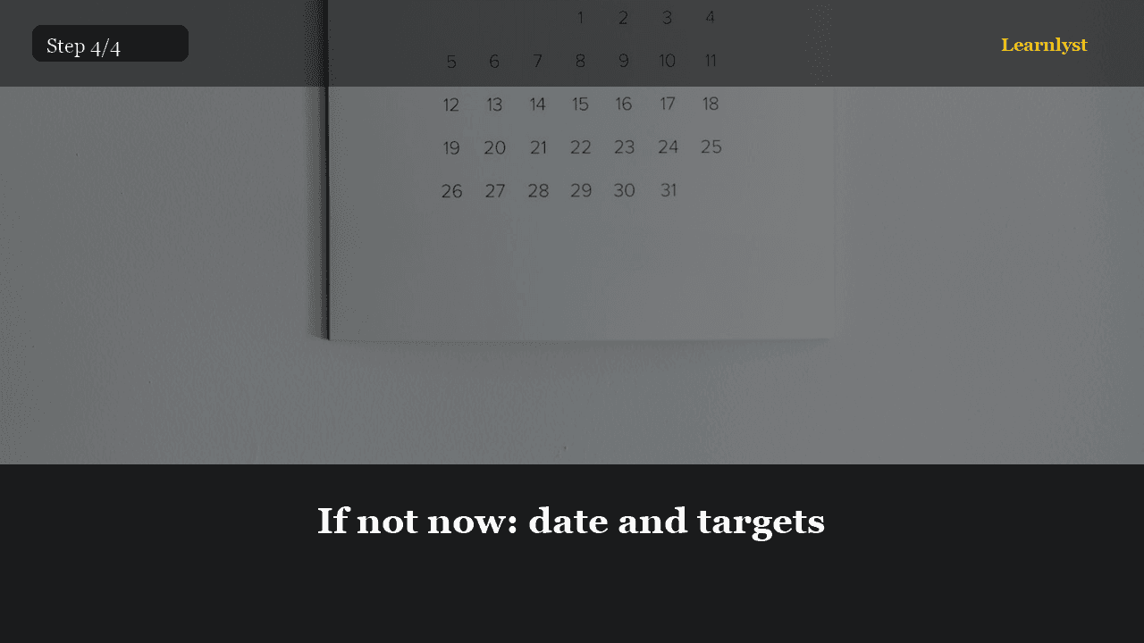 If not now: date and targets — step 4 photo from Ask for a Raise and Actually Get It
