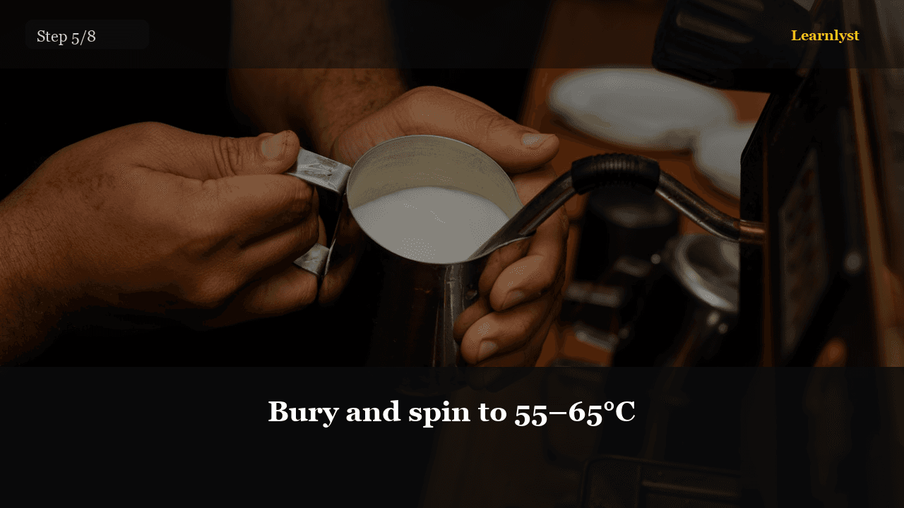 Bury and spin to 55–65°C — Coffee & Drinks tip photo