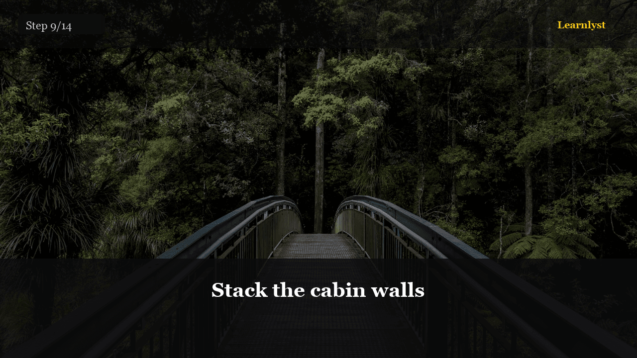 Stack the cabin walls — Outdoor Skills tip photo