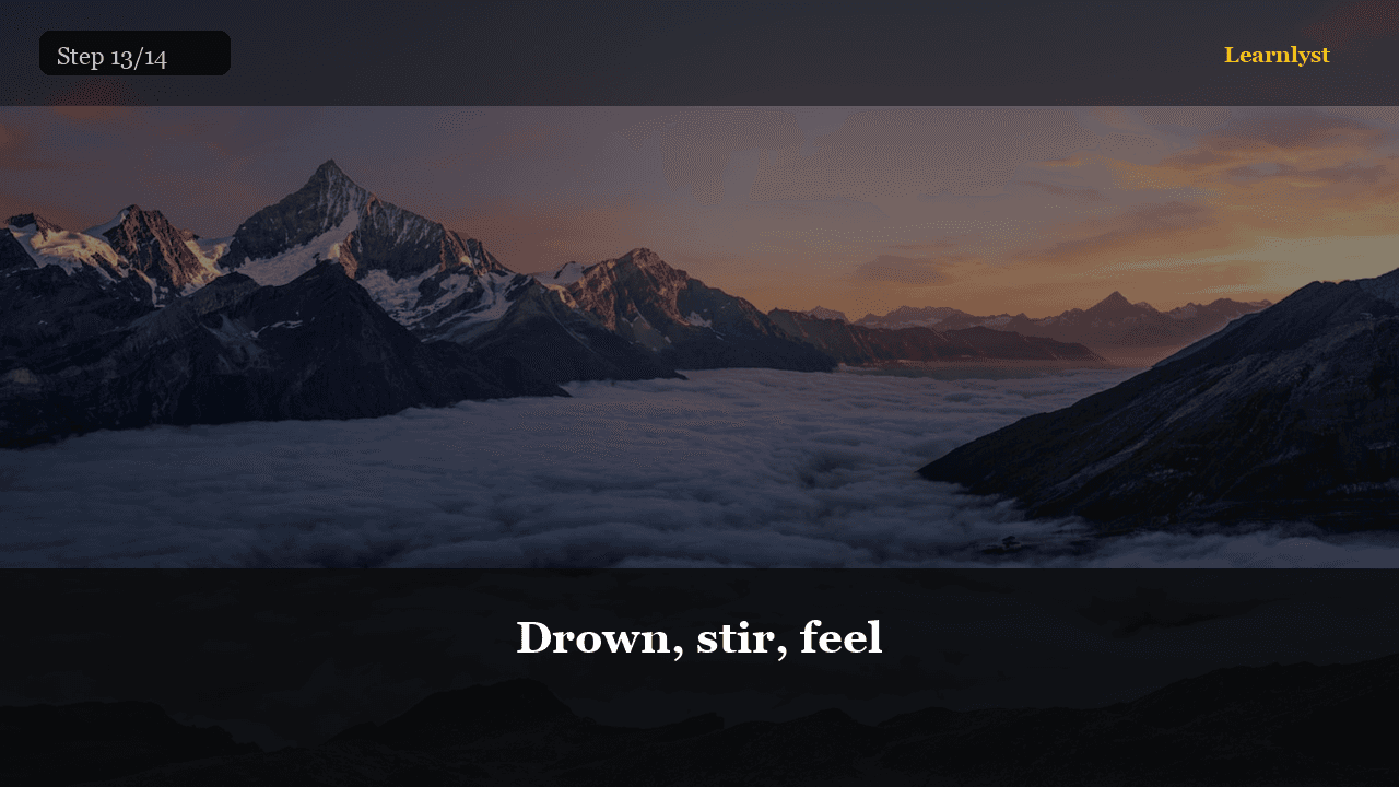 Drown, stir, feel — Outdoor Skills tip photo