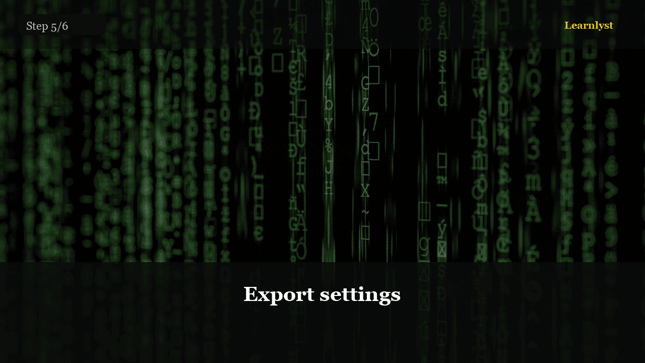 Export settings — Tech & Internet tip photo