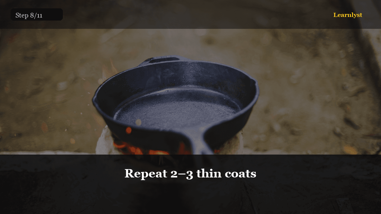 Repeat 2–3 thin coats