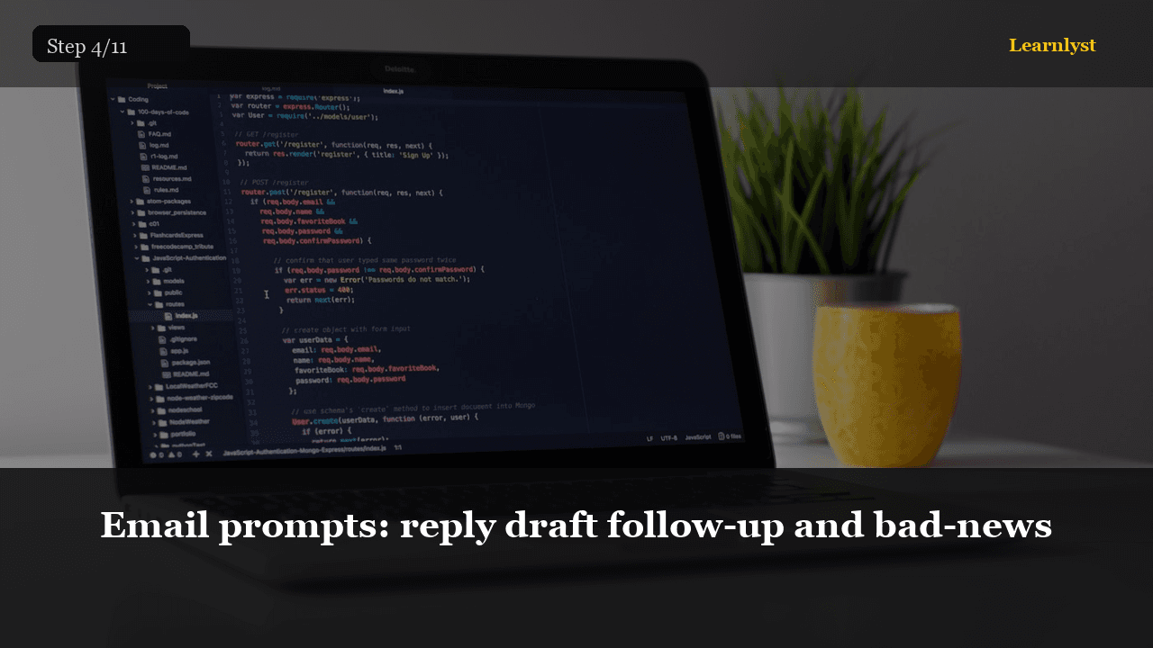 Email prompts: reply draft follow-up and bad-news