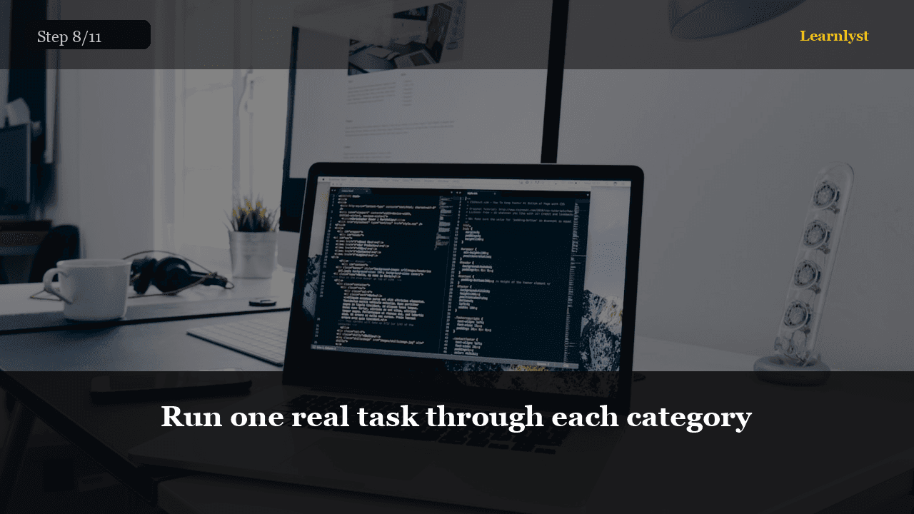 Run one real task through each category