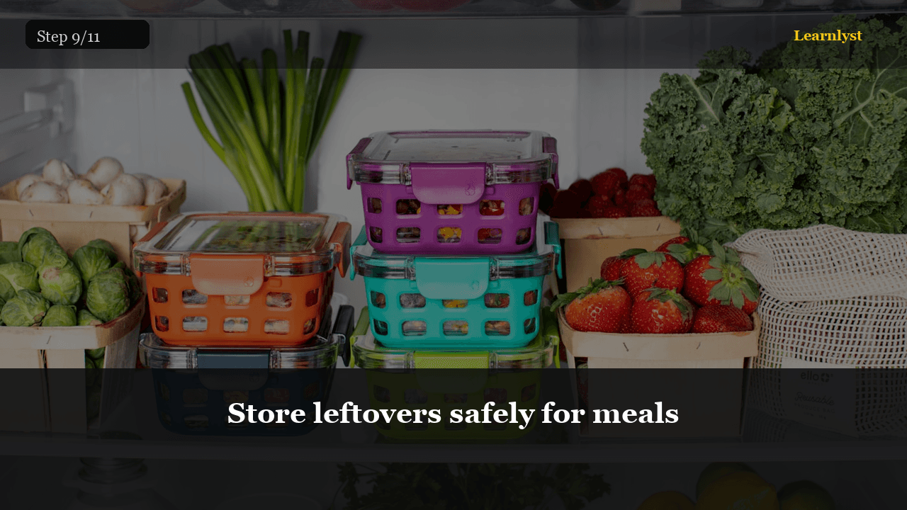 Store leftovers safely for meals
