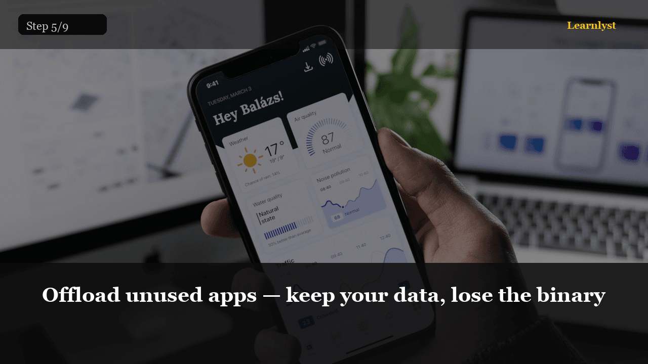 Offload unused apps — keep your data, lose the binary — Phones tip photo