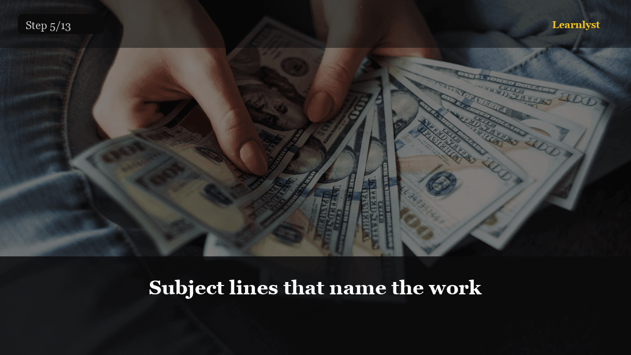 Subject lines that name the work