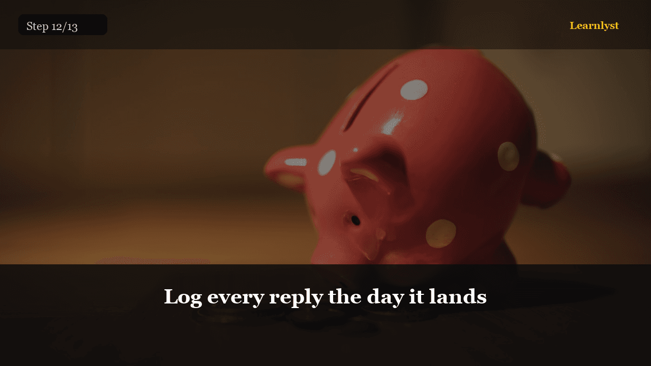 Log every reply the day it lands