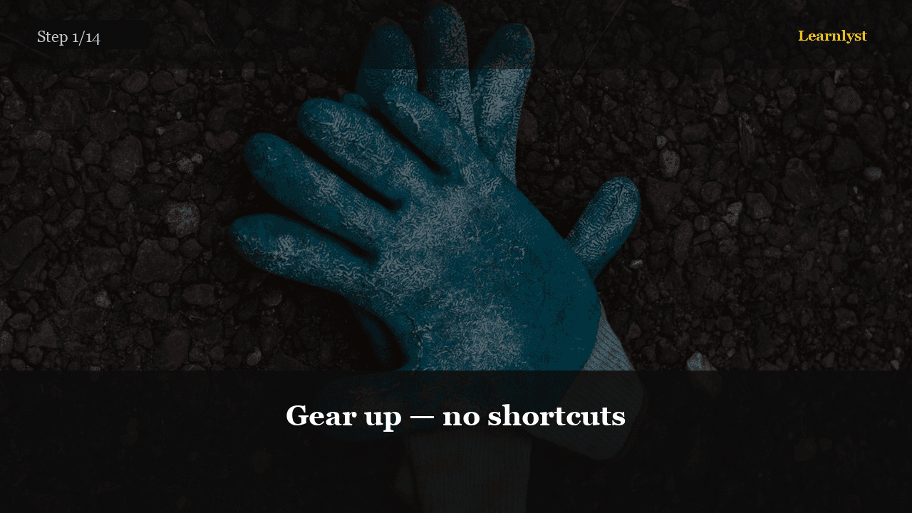 Gear up — no shortcuts