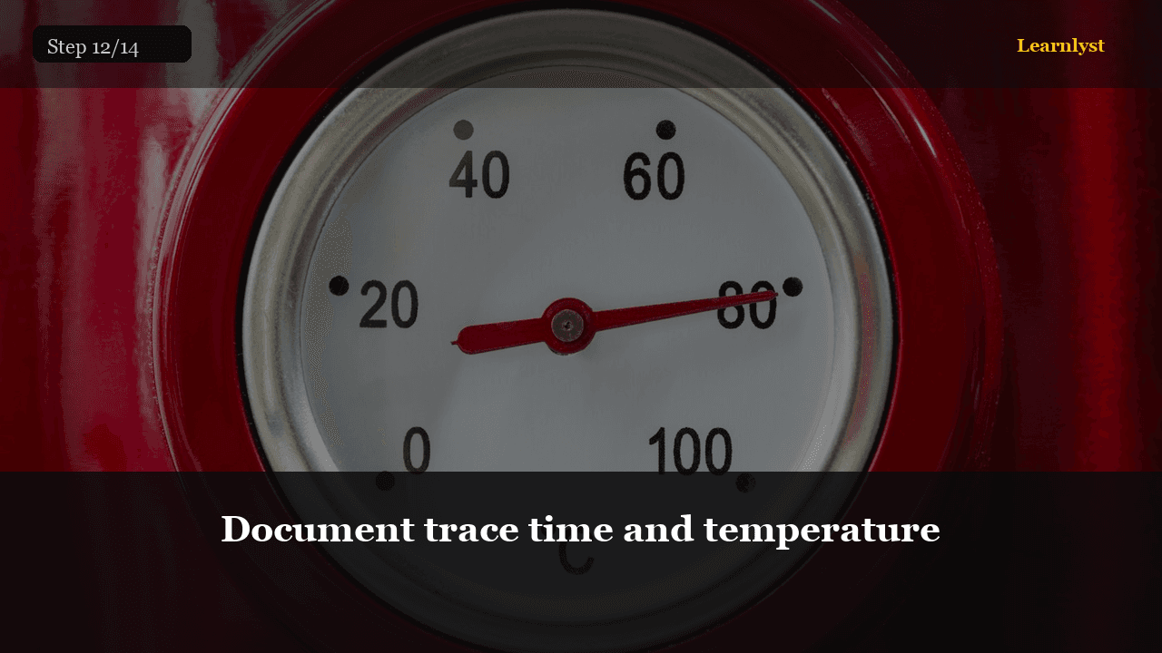 Document trace time and temperature