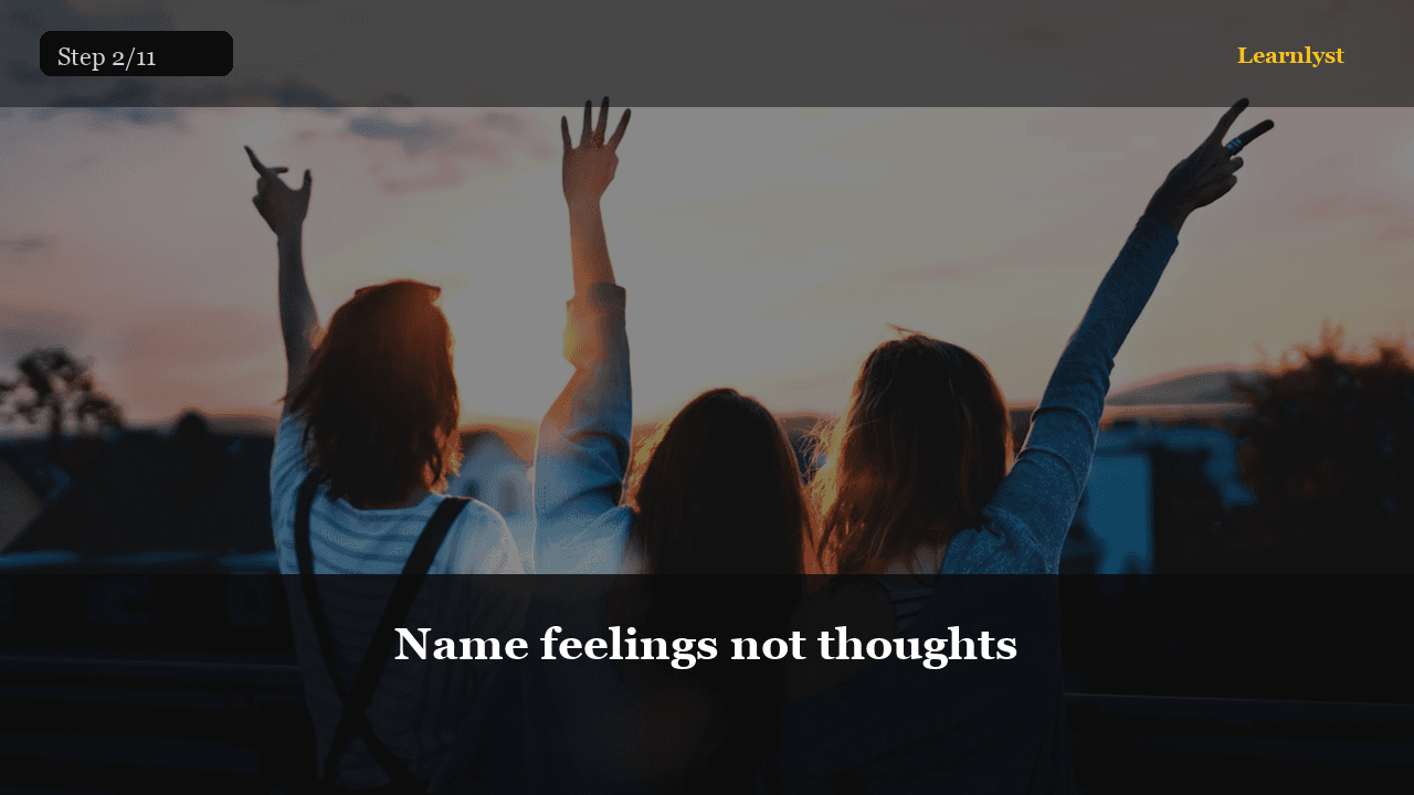 Name feelings not thoughts — Relationships & Wellbeing tip photo