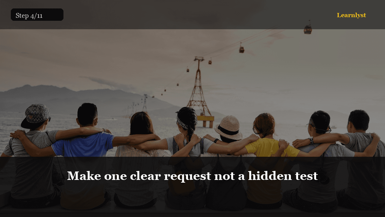 Make one clear request not a hidden test — Relationships & Wellbeing tip photo