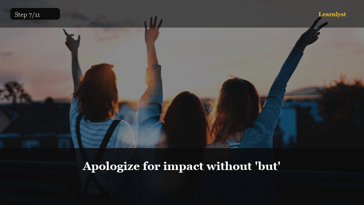 Apologize for impact without 'but' — Relationships & Wellbeing tip photo