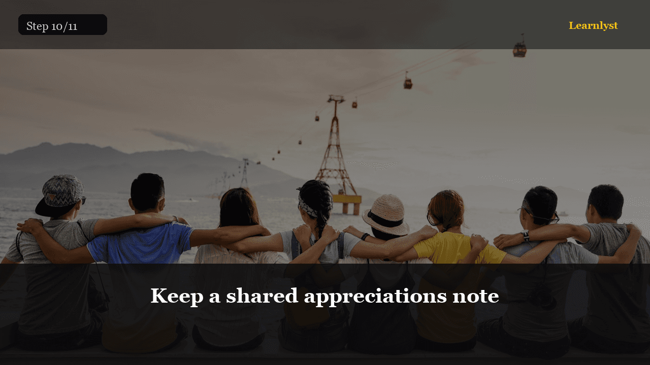 Keep a shared appreciations note — Relationships & Wellbeing tip photo