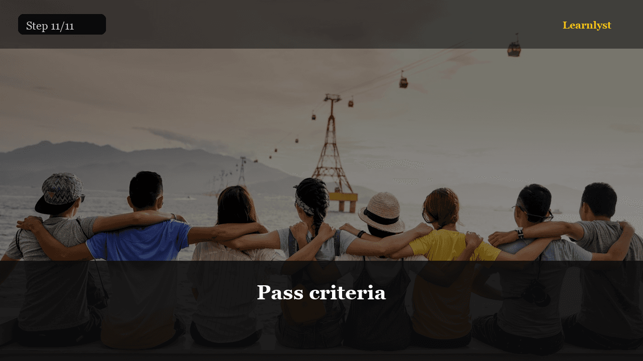 Pass criteria — Relationships & Wellbeing tip photo