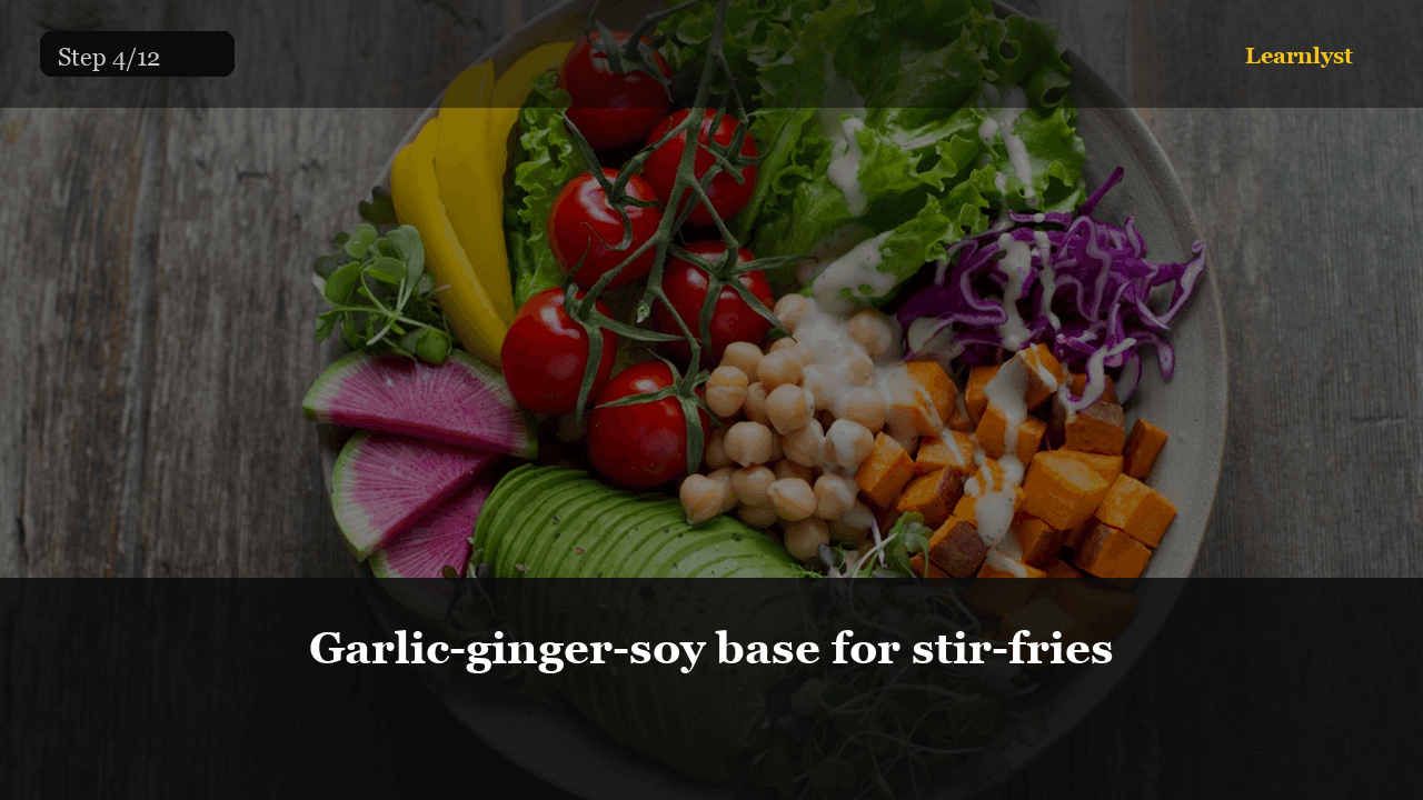 Garlic-ginger-soy base for stir-fries