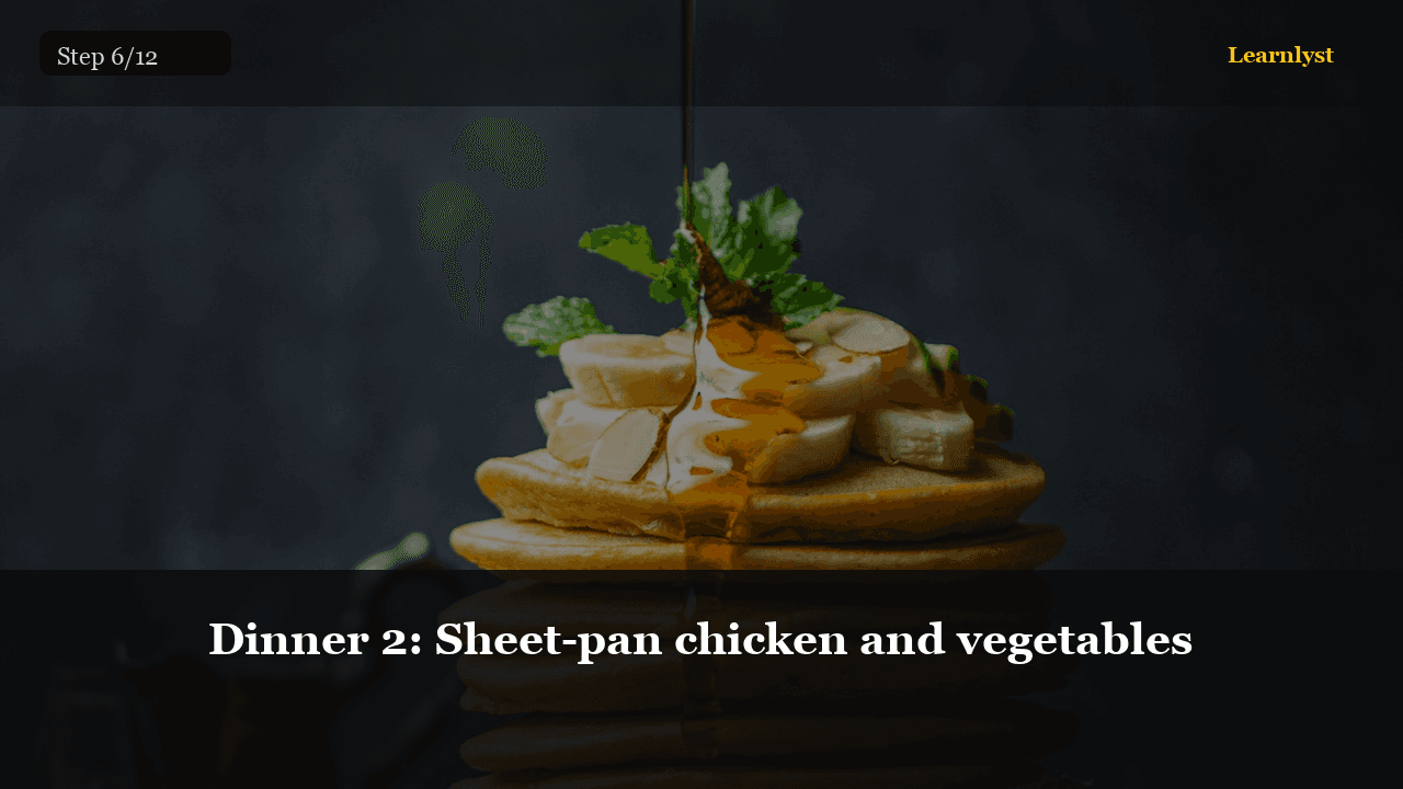Dinner 2: Sheet-pan chicken and vegetables