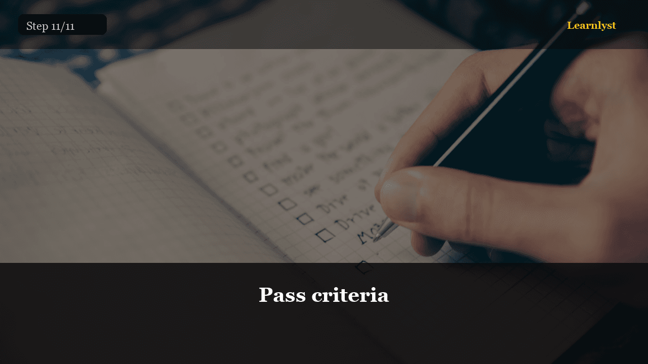 Pass criteria — Pets tip photo