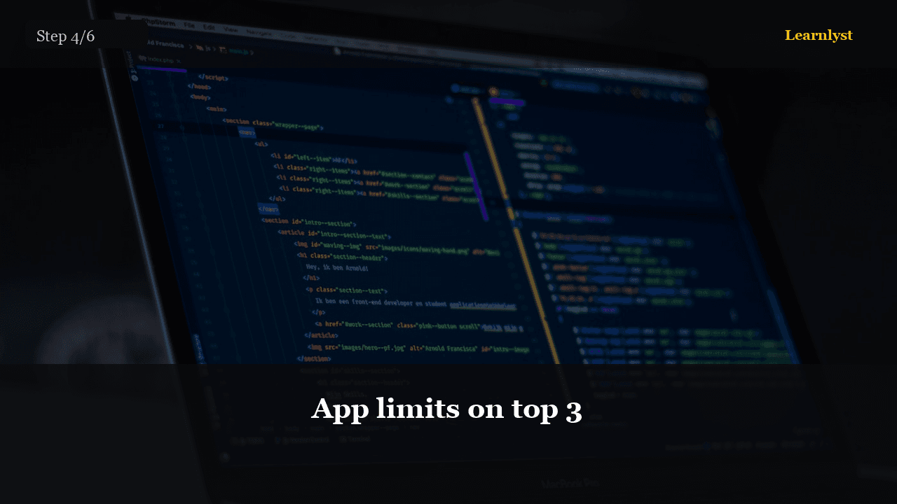 App limits on top 3 — Phones tip photo