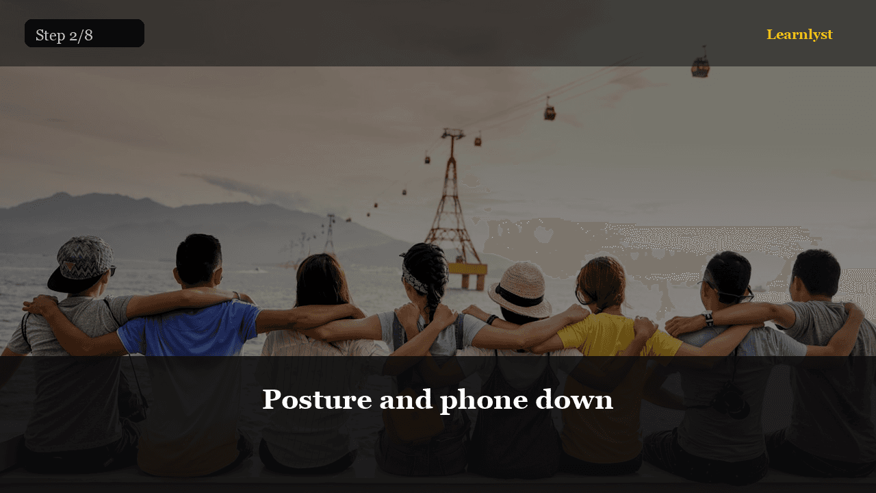 Posture and phone down — Relationships & Wellbeing tip photo