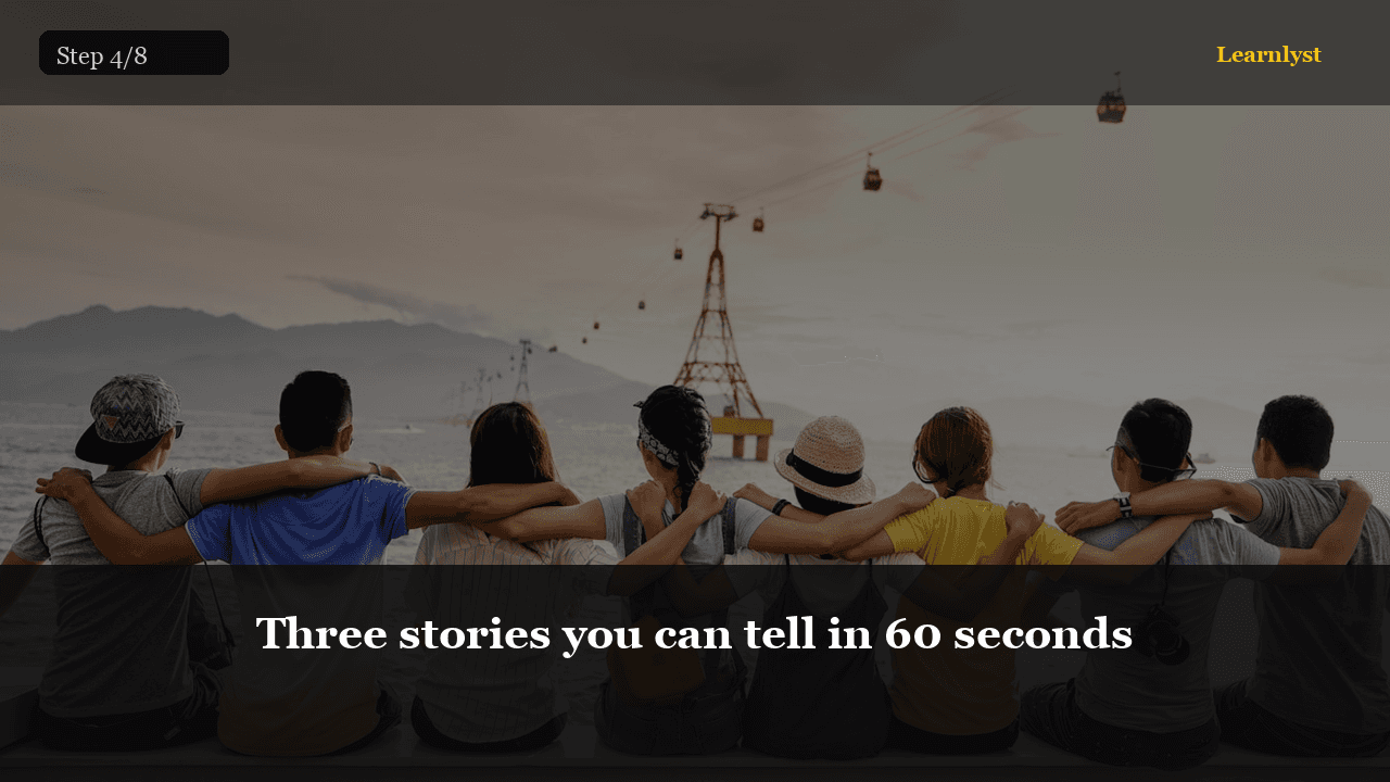 Three stories you can tell in 60 seconds — Relationships & Wellbeing tip photo