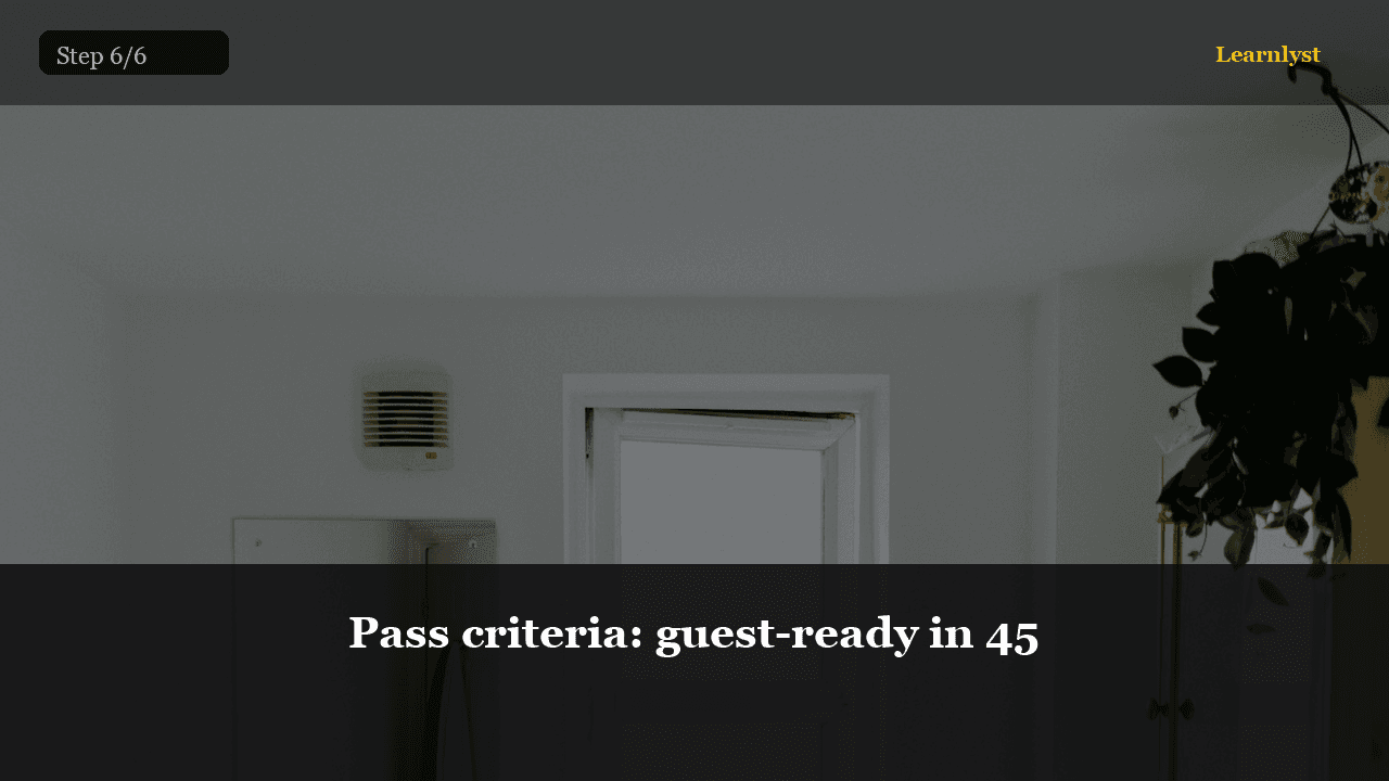 Pass criteria: guest-ready in 45 — step 6 photo from Deep Clean a Bathroom in 45 Minutes