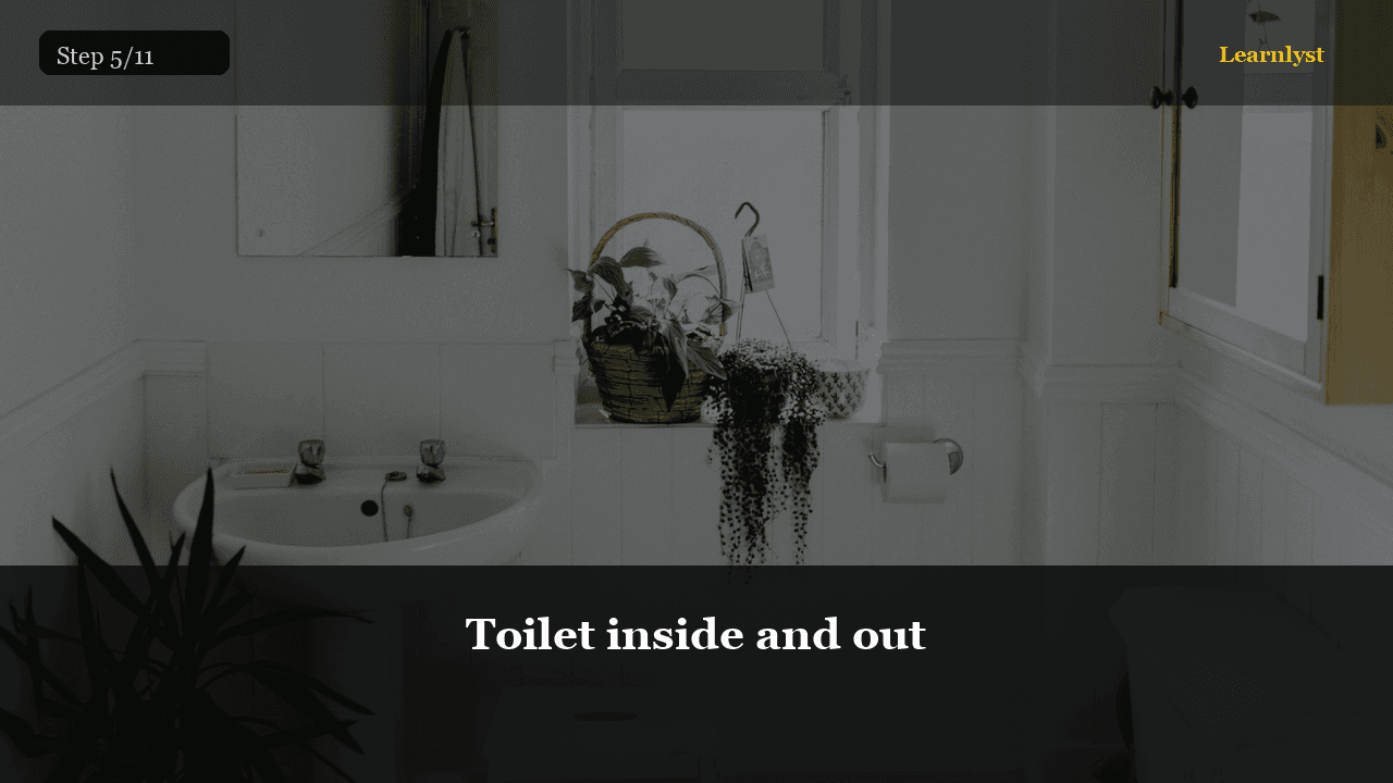 Toilet inside and out
