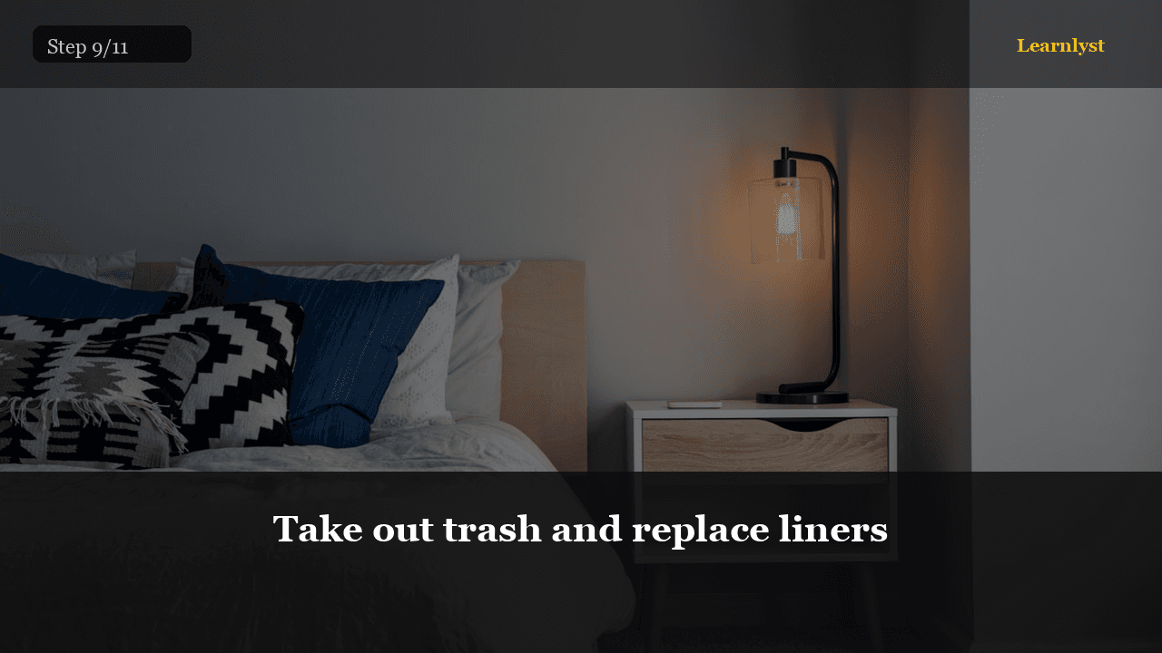 Take out trash and replace liners — Cleaning & Laundry tip photo