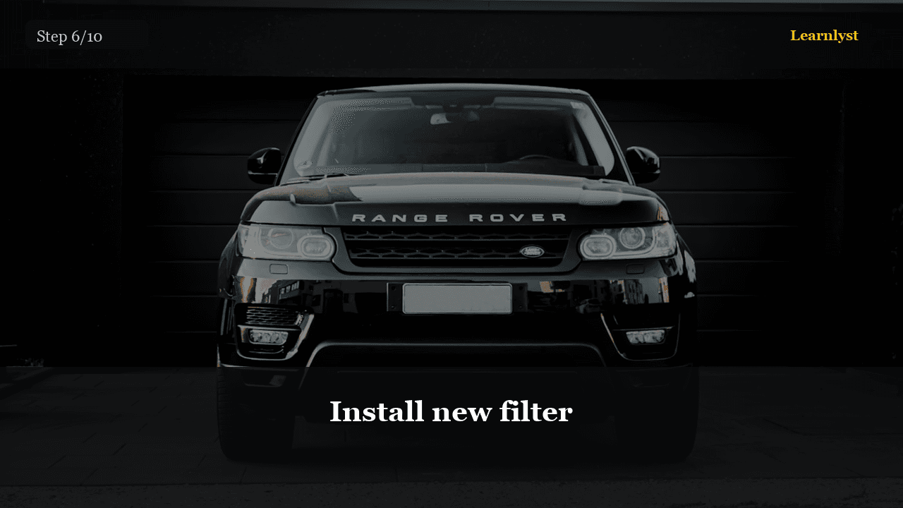 Install new filter — Auto & Mechanics tip photo
