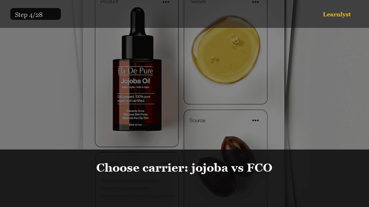 Choose carrier: jojoba vs FCO