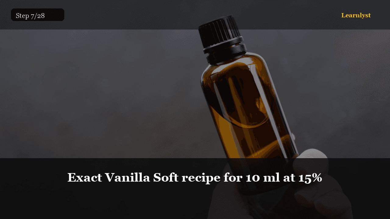 Exact Vanilla Soft recipe for 10 ml at 15%