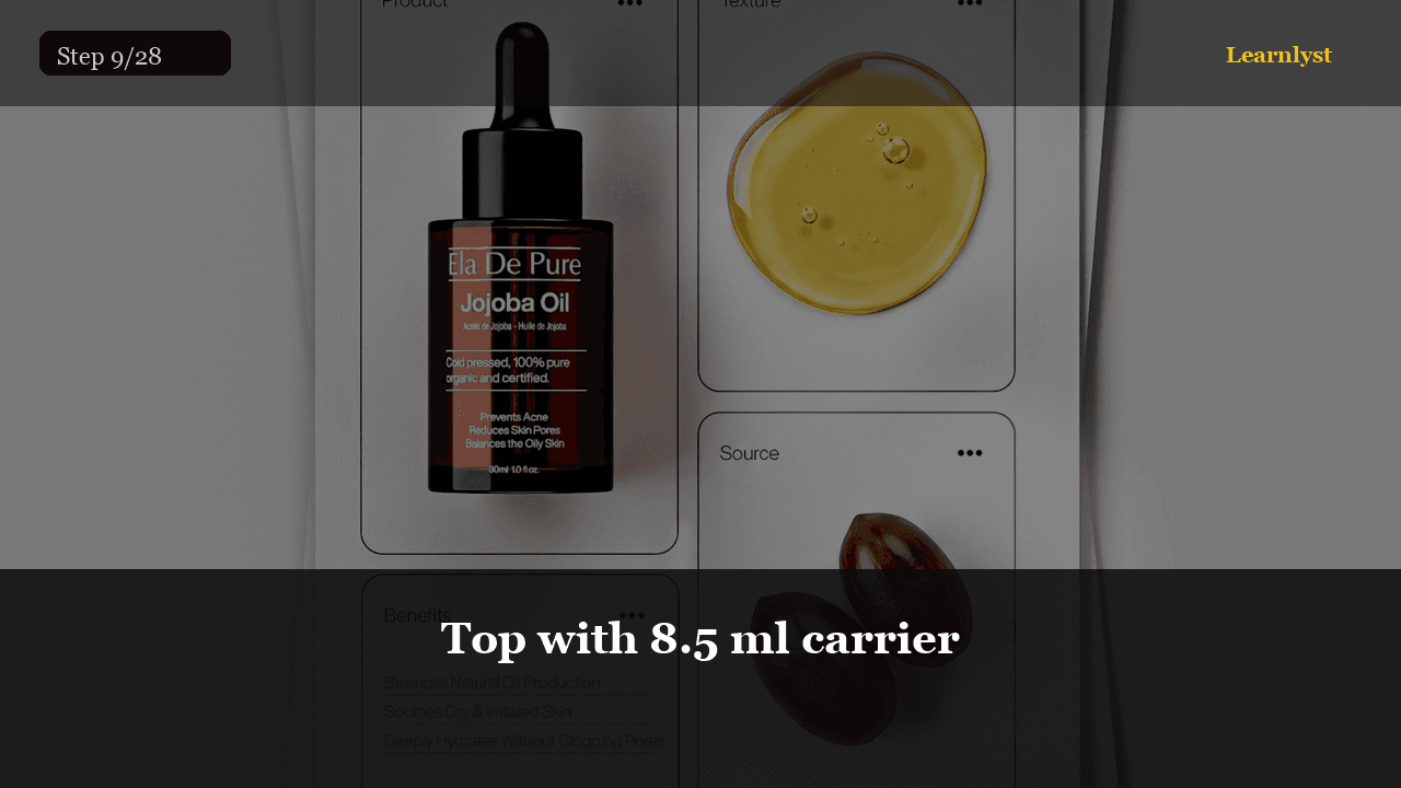 Top with 8.5 ml carrier