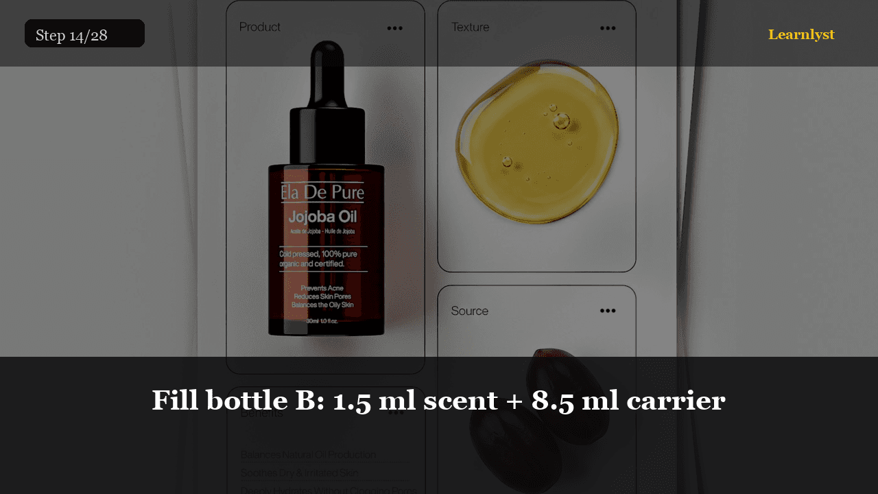 Fill bottle B: 1.5 ml scent + 8.5 ml carrier — Beauty & Grooming tip photo