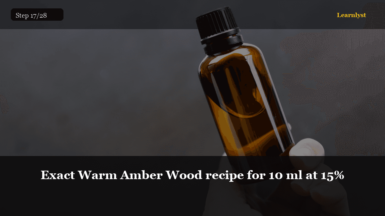 Exact Warm Amber Wood recipe for 10 ml at 15% — Beauty & Grooming tip photo