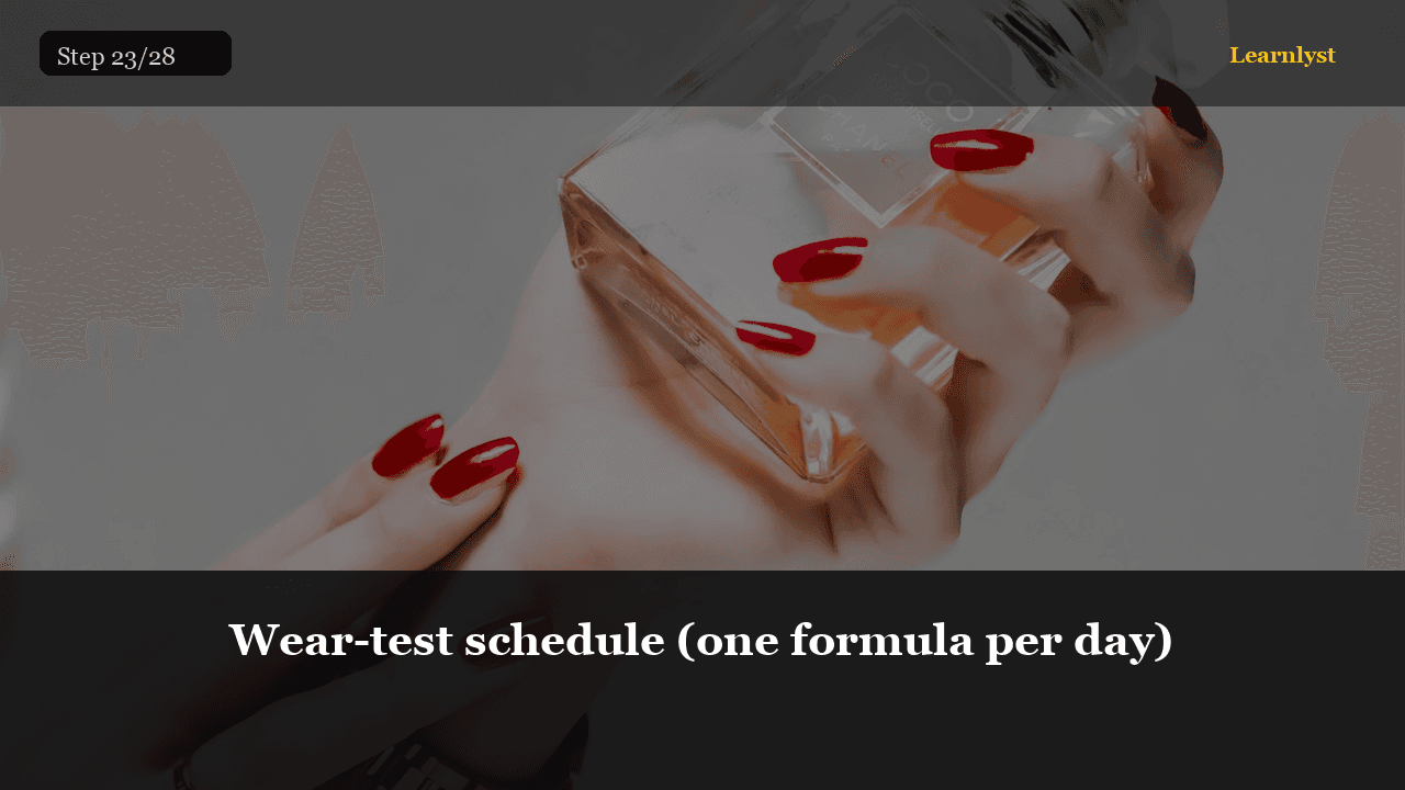 Wear-test schedule (one formula per day) — Beauty & Grooming tip photo
