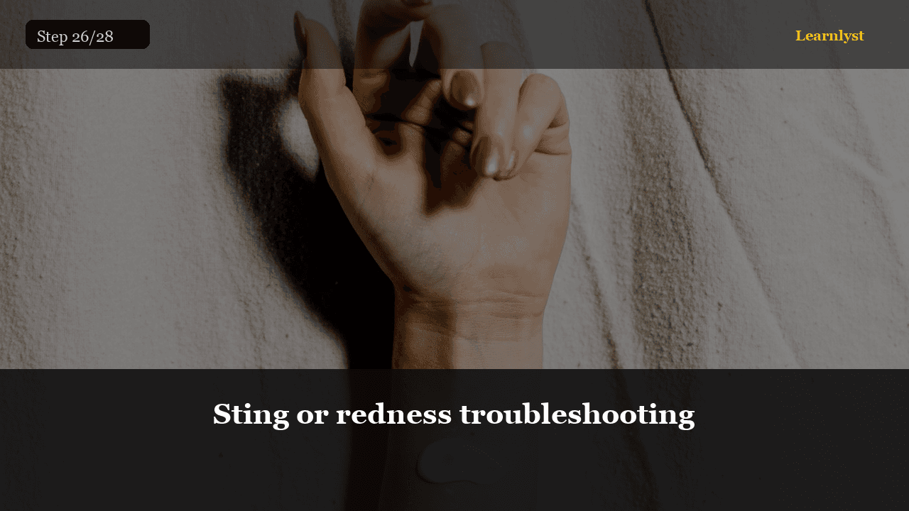 Sting or redness troubleshooting — Beauty & Grooming tip photo