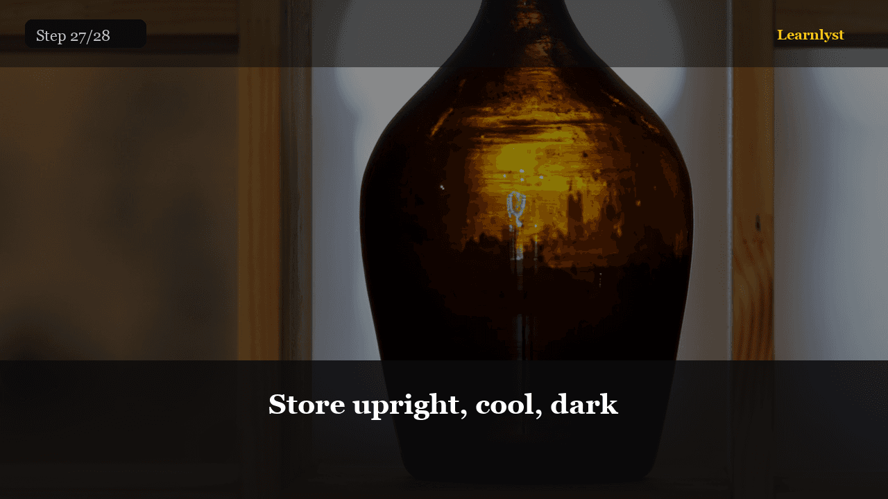 Store upright, cool, dark — Beauty & Grooming tip photo