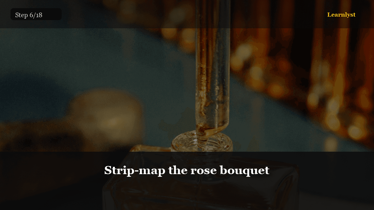 Strip-map the rose bouquet