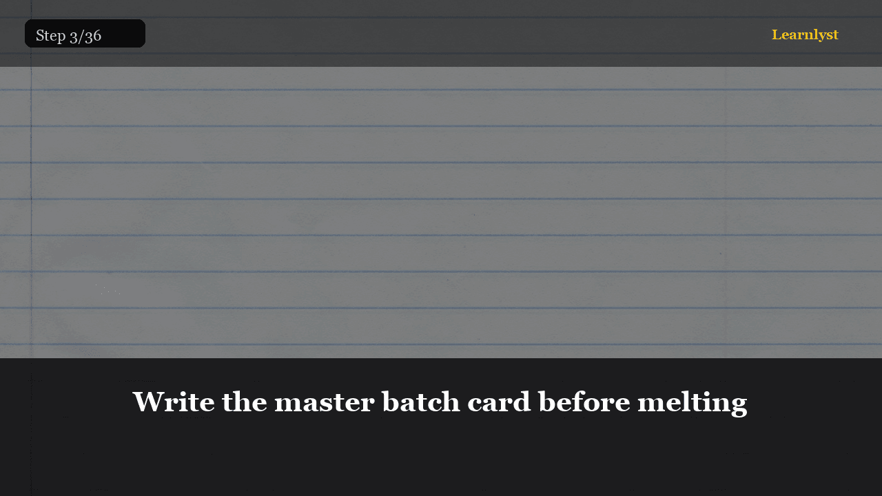Write the master batch card before melting — Beauty & Grooming tip photo