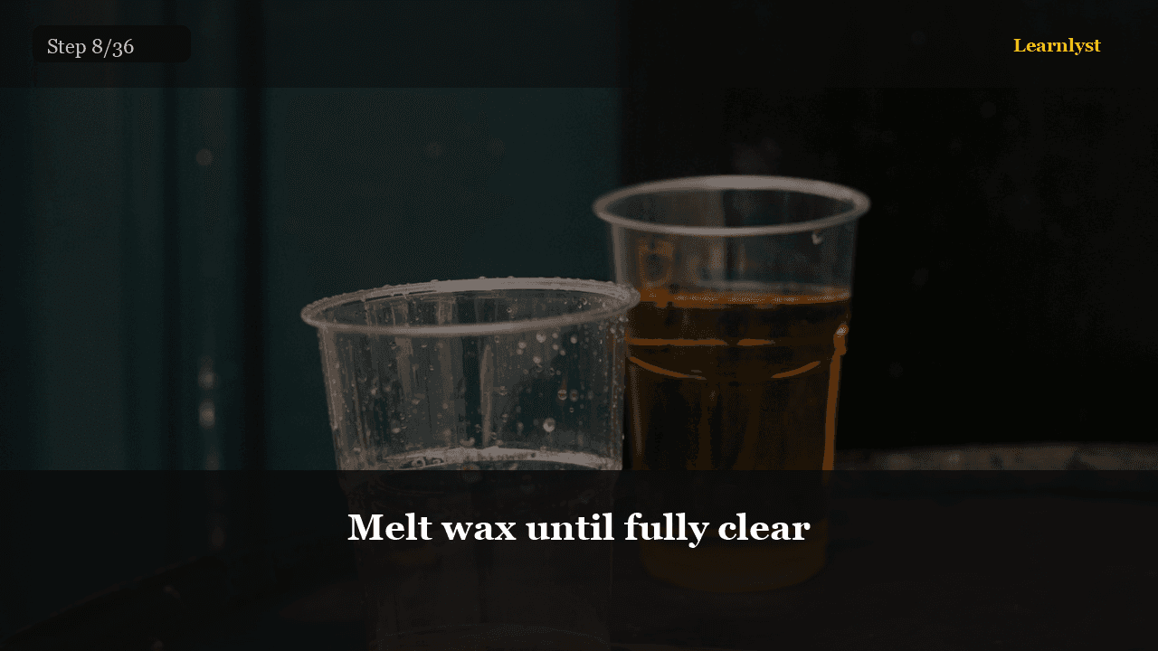 Melt wax until fully clear — Beauty & Grooming tip photo