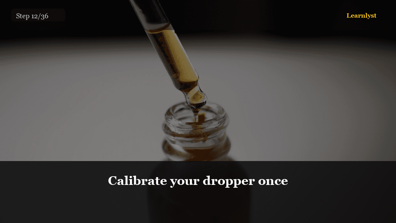 Calibrate your dropper once — Beauty & Grooming tip photo