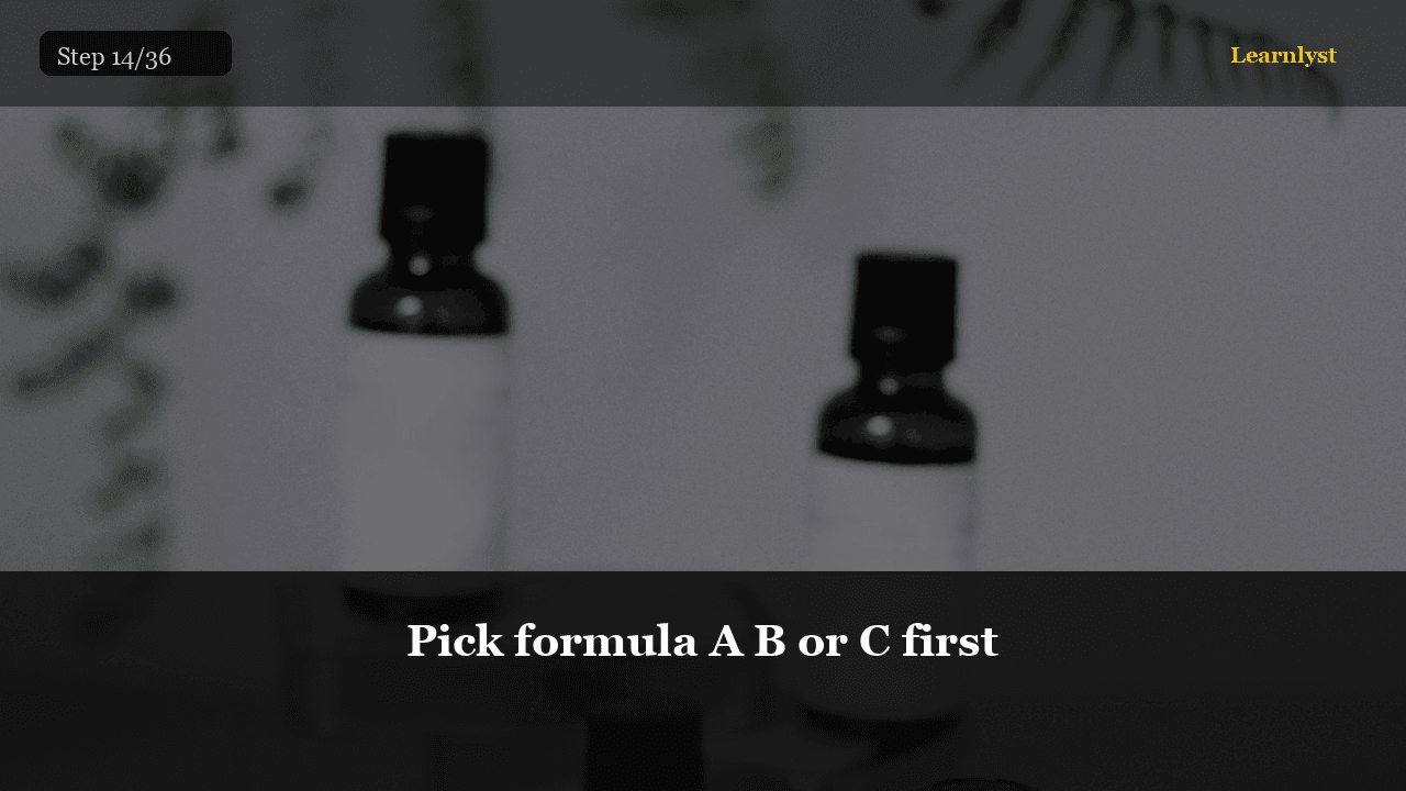 Pick formula A B or C first — Beauty & Grooming tip photo
