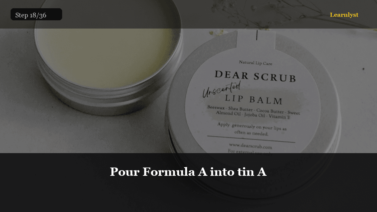 Pour Formula A into tin A — Beauty & Grooming tip photo