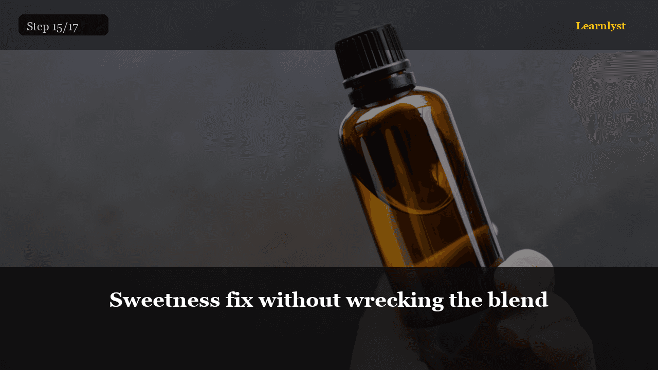 Sweetness fix without wrecking the blend — Beauty & Grooming tip photo