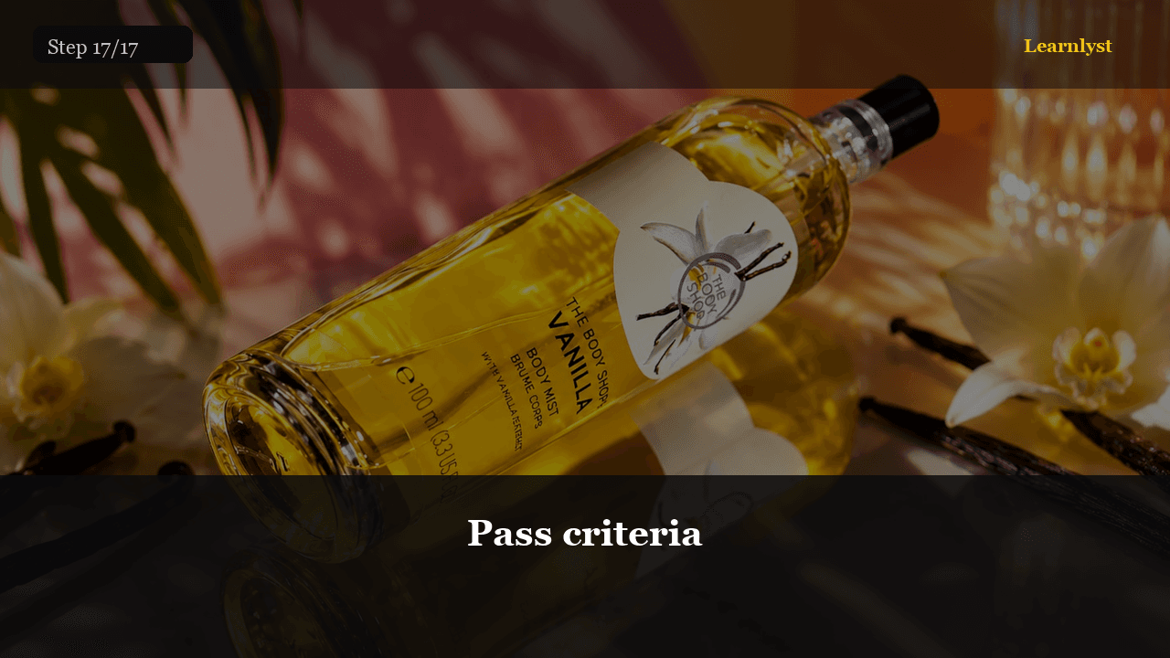 Pass criteria — Beauty & Grooming tip photo
